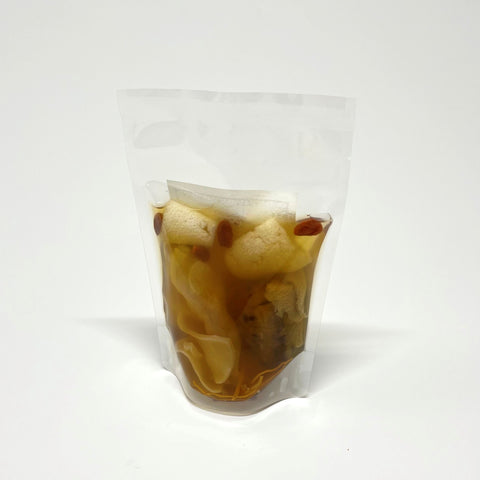 「冷凍商品」杞子蟲草花竹笙燉花膠(乾貨入り浮き袋とキヌガサダケのスープ)