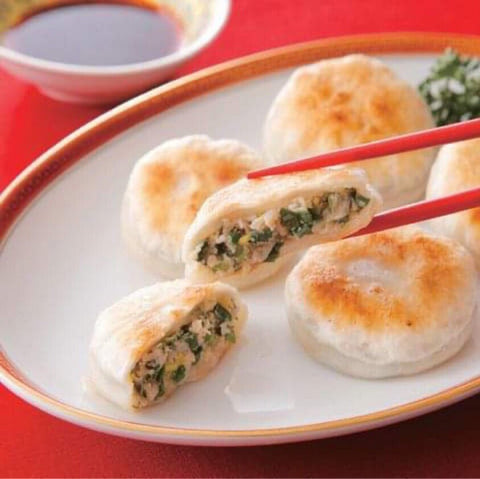 「冷凍商品」韮菜餅(蝦・豚肉入り韮饅頭 )4個入り